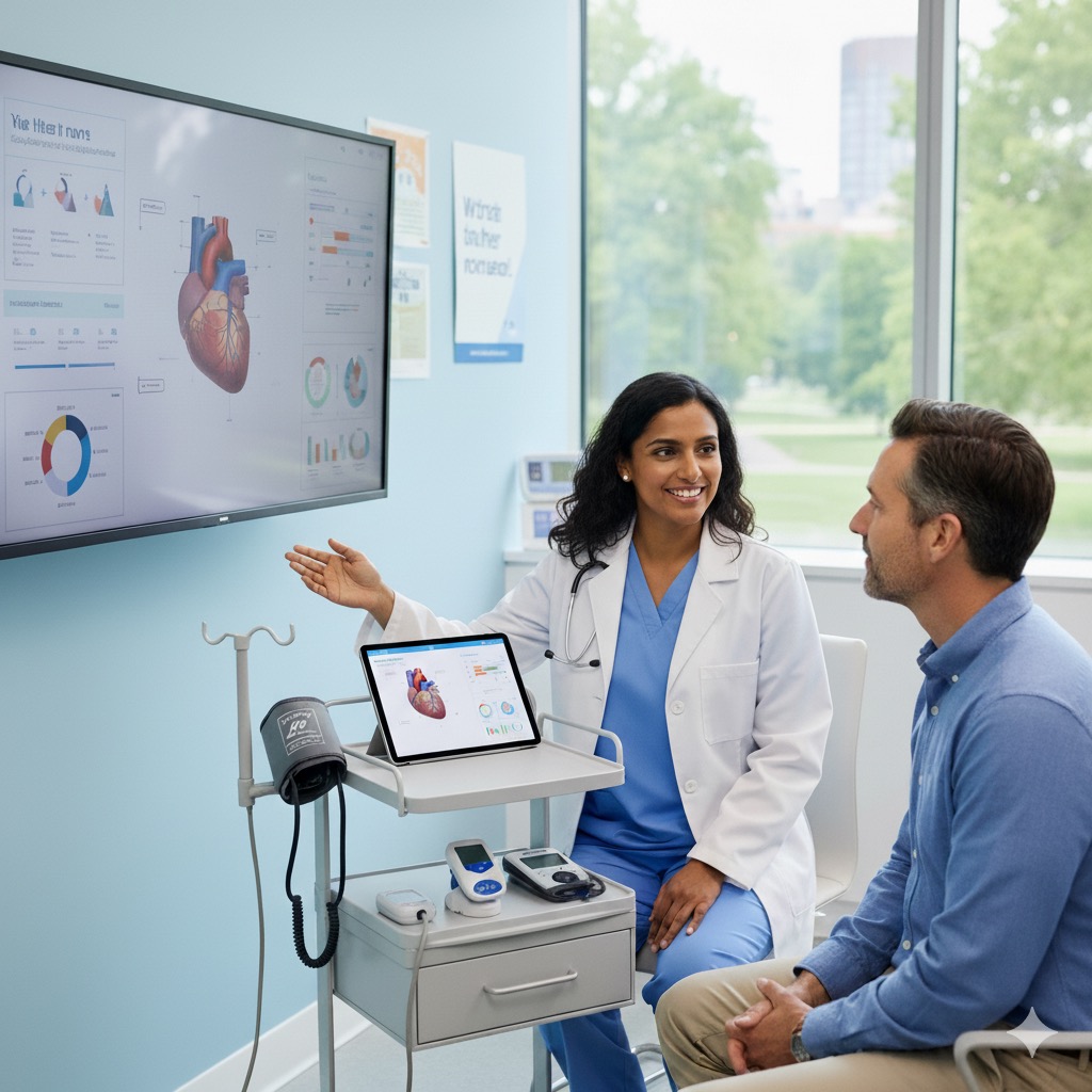 A serene pregnant woman smiling softly while looking at her phone.